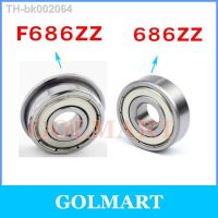 ❂ 3pcs/lot 6x13x5mm 6x13x5mm 686ZZ 686Z 686-2Z metal shielded skate steel radial deep groove ball bearing or F686ZZ flange