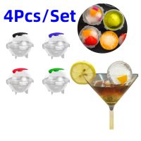 4Pcs/Set Large Ice Hockey 5cm Round Ball Ice Maker Ice Box Molds DIY Ice Cream Mold Plastic Whiskey  Cocktail Vodka Bar Party Ice Maker Ice Cream Moul