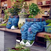 【CC】 Jeans Resin Pants Flowerpot Pot Planting Succulents Garden