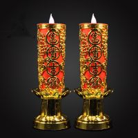 LED Electronic Candles For Buddha Light Simulation Led Buddha Candle Lamp Buddhist Supplies Buddhism Tools Flicker Lifelike Safe