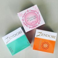 (แพ็ค 6 ชิ้น) Zendori แป้งตลับเซนโดริ สีเขียว / สีส้ม / สีชมพู