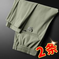 CODyx648 Ice silk pants mens thin quick-drying stretch casual long pants silky mens str冰丝裤男薄款速干弹力休闲长裤子丝滑男士直筒宽松跑步运动裤6.4