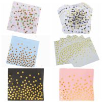 20pcs/set Creative Rose Gold Dot Napkins Disposable Paper Towel Paper Napkins For Birthday Party Supplies Wedding Decorations