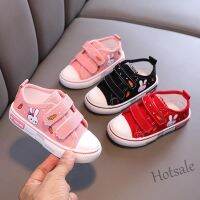 【hot sale】 ❧卍 C19 【??Hot】Ready Stock Baby Toddler Shoes Childrens Canvas Shoes Boys and Girls Students Cartoon Cute Soft Sole Shoes Casual Breathable Non-Stinky Feet Non-Slip (Black/Pink/Red)儿童帆布鞋