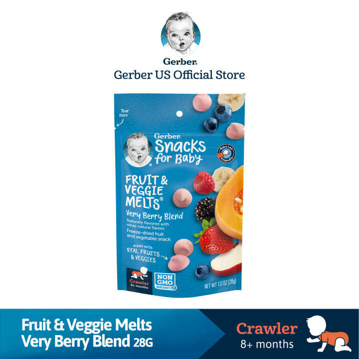 Gerber Fruit & Veggie Melts Very Berry Blend 28G | Lazada PH