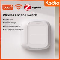 [Kedia] Tuya WiFiZigBee 2แก๊งสวิตช์ไร้สาย6ฉากสถานการณ์ปุ่มกดควบคุมแบตเตอรี่ขับเคลื่อนอัตโนมัติสถานการณ์สำหรับอุปกรณ์ Tuya