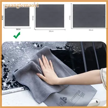 Car Wash Drying Towel Microfiber Durable Chamois Cloth Scratch Reusable and  Washable Drying for Car Washing Drying Accessory , gray 30cmx40cm 