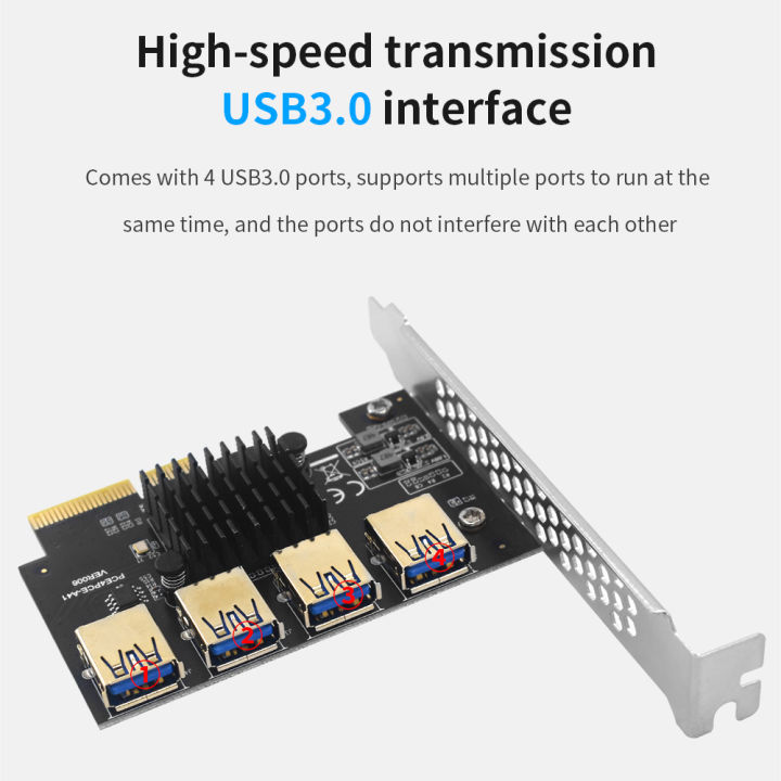 tishric-pcie-1-to-4-pci-express-multiplier-pcie-4x-to-4-usb-3-0-hub-adapter-riser-009s-pci-express-x16-video-card-for-mining