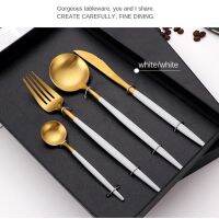 Luxury Tableware And Gift Boxes, Western 304 Stainless Steel Tableware, Black Knife, Fork Sets, Western Banquet Tableware Sets