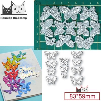 【YF】 10 Butterflies Metal Cutting Dies Blade Die Mold Stencils for Craft Scrapbook Greeting Card Making Decorative Template