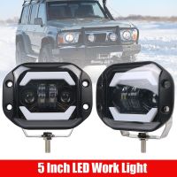 Leepee ไฟหน้ารถ Led 12V 6000K สำหรับรถจี๊ปรถบรรทุกออฟโรด4X4 Suv Drl ไฟสปอร์ตไลท์ Led สำหรับรถยนต์การขับขี่5นิ้ว