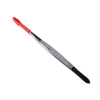 Flat for Head Tweezers Coin Stamp Tweezers Stainless Steel Tweezers for w/ Rubber Tipped