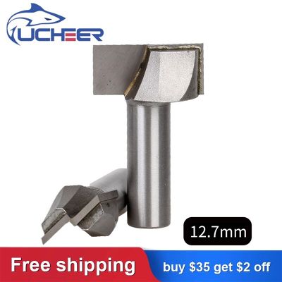 UCHEER 1pc 12.7mm การทําความสะอาดด้านล่างแกะสลักบิตคาร์ไบด์เราเตอร์งานไม้เครื่องมือ CNC มิลลิ่งตัด endmill สําหรับไม้