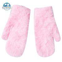 Korean Women Cartoon Cute Full Finger Gloves Fashion Warm Rabbit Wool Mitts