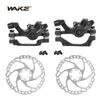 Wake Bike MTB ผ้าเบรกคาลิเปอร์เบรคจานเครื่องยนต์ใบพัด160มม. แคลมป์หน้าหลังสำหรับการขี่จักรยานอุปกรณ์จักรยานเสือภูเขา