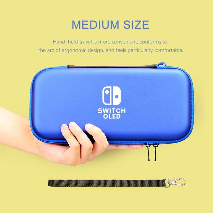ns-oled-console-hard-shell-pu-protection-carry-bag-accessories-storage-pouch-case-with-hand-strap-for-nintendo-switch-oled-cover-replacement-parts