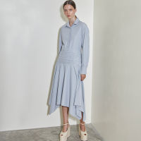 ARCHIVE026 LONG SLEEVES DRESS SHIRT BLUE เดรสเชิ้ตแขนยาว สีฟ้า