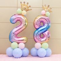 number balloons set Big Rose Gold Silver Black Figure Foil Balloon Wedding Birthday Party Decoration Balloons Balloons