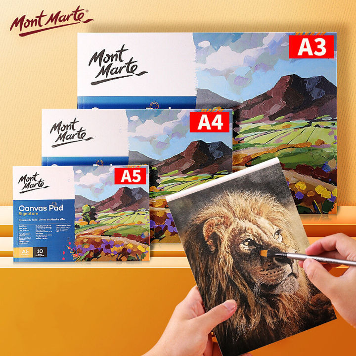 Canvas dạng sổ Mont Marte, Canvas Pad Mont Marte các size A5/A4/A3-Dụng cụ  vẽ Tâm Tâm 