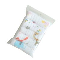 hotx 【cw】 Hot Sale 5PCS/Set 30x30CM Baby Saliva 6 Layer Cotton Gauze Burp Newborn Feeding Bibs Washcloth Color