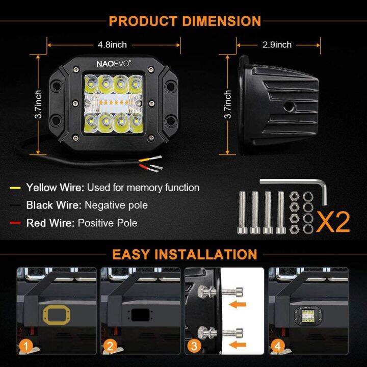 naoevo-flush-mount-offroad-led-light-bar-pod-5inch-72w-12v-24v-amber-white-fog-drive-rear-led-work-lamp-for-auto-truck-jeep-suv