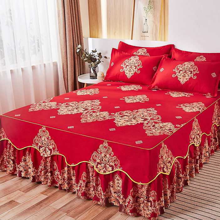fashion-floral-bedspread-brushed-sanding-bed-skirt-king-queen-size-soft-comfortable-double-layer-bed-cover
