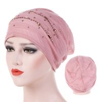 【YF】 Summer thin lace turban solid cotton inner hijab caps soft breathable muslim women turbantes  wrap head underscarf bonnet