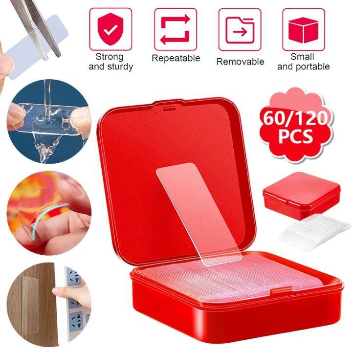 60pcs-box-double-sided-stickers-tape-transparent-non-marking-strong-adhesion-tapes-easy-to-cut-high-adhesive-double-faced-tapes