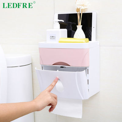 LEDFRE Bathroom plastic wall hanging waterproof tissue toilet roll paper holder dispenser LF82004