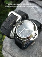 2023☒ Carbon fiber nylon plaid watch strap suitable for Panerai 441 fat sea PAM01661 leather watch strap 24mm