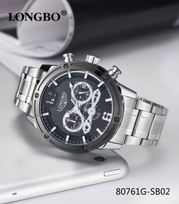 นาฬิกา LONGBO ของแท้ 100% รุ่น 80761G สายสแตนเลส นาฬิกาผู้ชาย นาฬิกาผู้หญิง นาฬิกาแฟชั่น นาฬิกาแบรนด์แท้