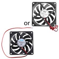 12V 2-Pin 80x80x10mm PC Computer CPU System Heatsink Brushless Cooling Fan 8010 Desktop PC Chassis Radiator Cooler Fans-Laocher