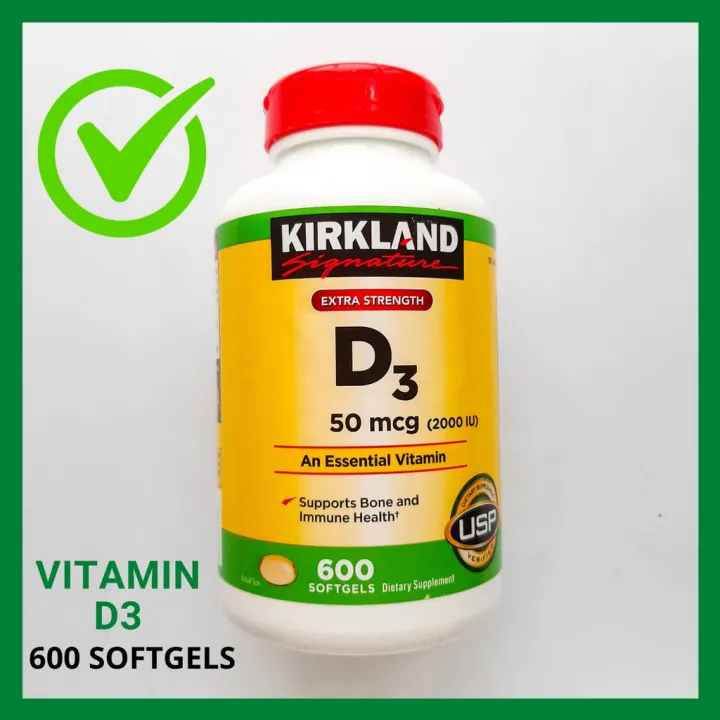 Kirkland Vitamin D3 50 mcg 2000 IU Kirkland Multivitamin Vitamin D 600