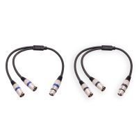 3 Pin XLR Female to Dual XLR Male Y Splitter Cable, XLR Splitter Cable, Microphone Splitter Cord Audio Adaptor,50cm