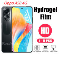 ฟิล์มไฮโดรเจลด้านหน้าสำหรับ OppoA58 4G OPPO A58 CPH2577ปกป้องหน้าจอฟิล์มไฮดรอลิกนุ่ม2023มุมมองชัดเจนแบบ HD คลุมทั้งหมดป้องกันเคลือบนาโน