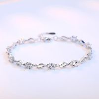 NEHZY 925 sterling silver jewelry bracelet high quality retro fashion woman purple crystal four prong DIY bracelet length 20.5CM