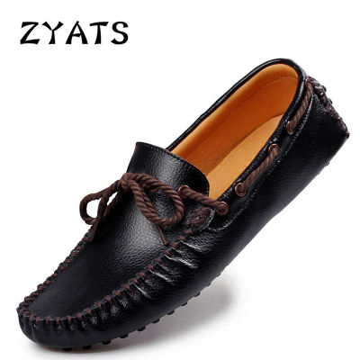 ZYATS รองเท้าหนังวัวแท้รูปสัตว์ใหม่ Bean Bean รองเท้ารองเท้าลำลองรองเท้าส้นเตารีดรองเท้าส้นเตารีดรองเท้าส้นเตารีด