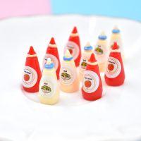 10 Pcs Mini Simulation Salad Dressing Ketchup Small Jam Doll House DIY Decor Micro Landscape Ornament Decorations