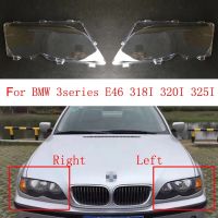 กระจกไฟหน้ารถ2002 2003 2004ฝาครอบเลนส์สำรองแบบใสสำหรับรถ BMW 3 Series 320I 318I E46ตัวครอบไฟหน้า