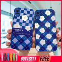 เคส Samsung A32 A52 A12 A51 A03S A10S A50 A20S J7 Prime A02S A20 A72 A50S A10 A30S A52S A30 M12 M10 M01S A54 A15 A16 A9 A5 Y12 Y20 A12 ลายสก๊อต ไคลน์ สีฟ้า ดอกไม้ที่สง่างาม เคสโทรศัพท์ New Angel Eyes Cases