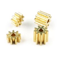 92A 0.6M Brass Pinion 0.6 Modulus 9 Teeth Holes 1.98mm Tooth Thickness 6mm Copper Gear Small Modulus Gears