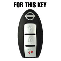 AX สำหรับ Nissan X-Trail Cube Micra Qashqai Tiida Cube Quest Versa Rogue Titan 3ปุ่มซิลิโคนรถ Remote Key Fob Shell Cover