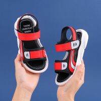 COD DSGRTYRTUTYIY Cute New Childrens Sandals Summer Children Non-Slip Open Toe Soft Bottom Korean Boys Student Casual Velcro All-Matching Kids Beach Sandals