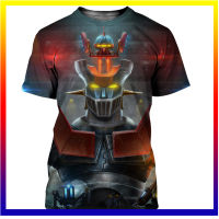 Anime Mazinger Z พิมพ์ฤดูร้อนชาย O คอเสื้อยืดลำลองแขนสั้นบวกขนาดเสื้อยืดแฟชั่นสตรีทแวร์เทรนด์ผู้ชาย XS-5XL