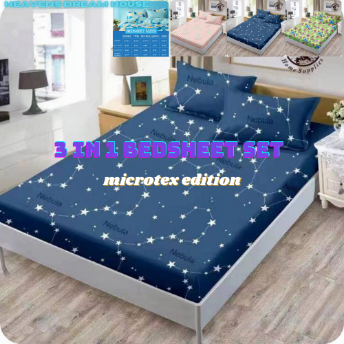 [Heavens Dream H] 3 in 1 Microtex Edition Bedsheet 1pcs Fitted