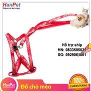Hoàn tiền 6% Hanpet - Dây dắt chó mèo + dây yếm đai yên ngựa cho chó mèo