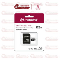 MicroSD Card 128GB : USD340S - Transcend -รับประกัน 5 ปี- มีใบกำกับภาษี