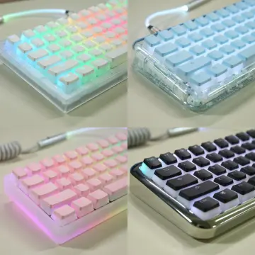 For Mx Switch Mechanical Keyboard Cap Accessories Transparent Stereo Ice  Cream Keycap Pink Cute Keycaps Cartoon Kawaii Keycap