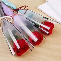 【CW】 5pcs Plastic Transparent Bouquet Wrapping Opp Floral Valentine  39;s Day Flowers