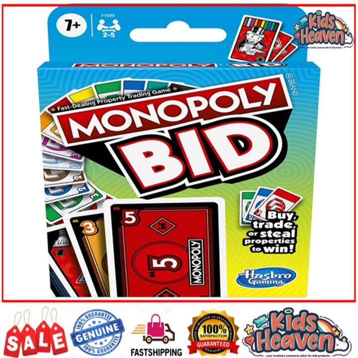 Monopoly Bid Card Game (100.0 Original) Lazada